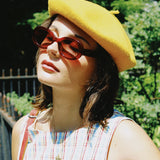 ARIA ACETATE WOMENS OVAL SUNGLASSES DARK CHERRY