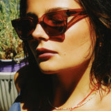ATLAS RECTANGULAR SUNGLASSES, BROWN
