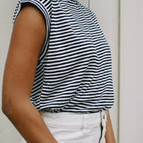 JONES STRIPE SLEEVELESS TOP
