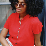RUBY KNIT BUTTON UP TOP