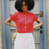 RUBY KNIT BUTTON UP TOP