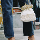 VINTAGE BEADED DRAWSTRING PURSE