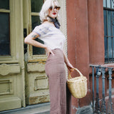 ELENA BROWN LINEN PANT