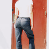 AGOLDE MID RISE DARK WASH HARPER JEAN