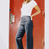 AGOLDE MID RISE DARK WASH HARPER JEAN