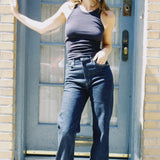 AGOLDE MID RISE DARK WASH HARPER JEAN