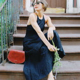 FAITHFULL VALENCIA BLACK MIDI DRESS