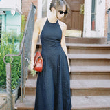 FAITHFULL VALENCIA BLACK MIDI DRESS