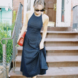 FAITHFULL VALENCIA BLACK MIDI DRESS