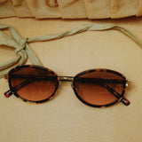 JORDAN ACETATE OVAL SUNGLASSES AMBER TORTOISE/BROWN