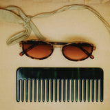 RECTANGLE HAIR COMB FOREST GREEN