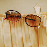 JORDAN ACETATE OVAL SUNGLASSES AMBER TORTOISE/BROWN