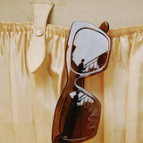 GIA ACETATE CAT EYE SUNGLASSES BROWN