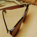 GIA ACETATE CAT EYE SUNGLASSES BROWN