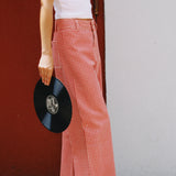 GISELLE RED GINGHAM DENIM PANT