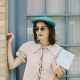 HAZEL GINGHAM TIE FRONT TOP