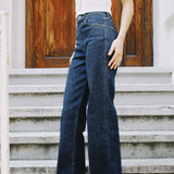 AGOLDE MID RISE DARK WASH HARPER JEAN