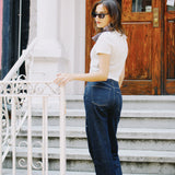 AGOLDE MID RISE DARK WASH HARPER JEAN