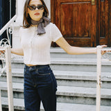 MAY SHORT SLEEVE KNIT TOP