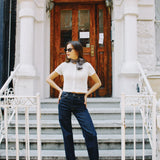 AGOLDE MID RISE DARK WASH HARPER JEAN