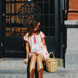 VINTAGE MEXICAN FLORAL DRESS