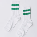 LE BON SHOPPE HER VARSITY SOCK WHITE KELLY