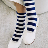 LE BON SHOPPE WALLY SOCK NAVY STRIPE