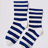 LE BON SHOPPE WALLY SOCK NAVY STRIPE