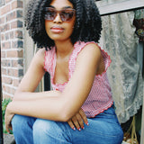 DUVALL RED GINGHAM TOP
