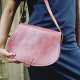 VINTAGE ITALIAN LEATHER SADDLE BAG