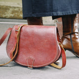 VINTAGE ITALIAN LEATHER SADDLE BAG