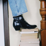 VINTAGE SALVATORE FERRAGAMO BLACK BOOTS 9.5