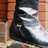 VINTAGE SALVATORE FERRAGAMO NAVY BOOTS 8.5