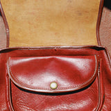 VINTAGE ITALIAN LEATHER SADDLE BAG