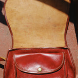 VINTAGE ITALIAN LEATHER SADDLE BAG