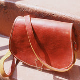 VINTAGE ITALIAN LEATHER SADDLE BAG