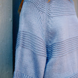 ANCHOR CHUNKY KNIT CROP SLEEVE SWEATER