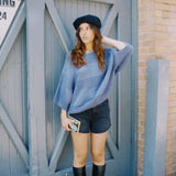 ANCHOR CHUNKY KNIT CROP SLEEVE SWEATER