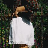 DAISY LACE TRIM COTTON SHORT