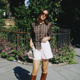VINTAGE COWGIRL PLAID BUTTON UP SHIRT