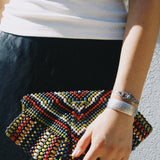 VINTAGE WOOD BEAD CLUTCH