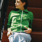 VINTAGE GREEN BIKER JACKET