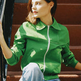 VINTAGE GREEN BIKER JACKET