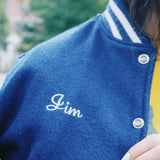 VINTAGE BLUE VARSITY JACKET