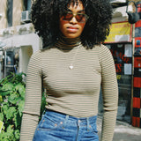 LUNA STRIPE TURTLENECK