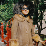 VINTAGE 70S BROWN SUEDE AFGHAN COAT