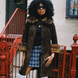VINTAGE 70S BROWN SUEDE AFGHAN COAT