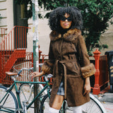 VINTAGE 70S BROWN SUEDE AFGHAN COAT