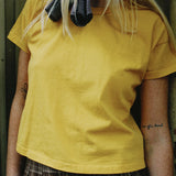 HEY GANG THE BOXY TEE GOLDENROD