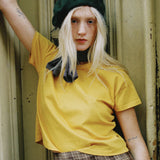 HEY GANG THE BOXY TEE GOLDENROD
